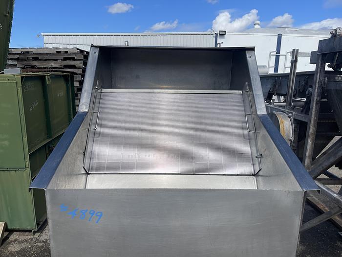 Used 34" Commercial Mfg. Stationary Wastewater Screen