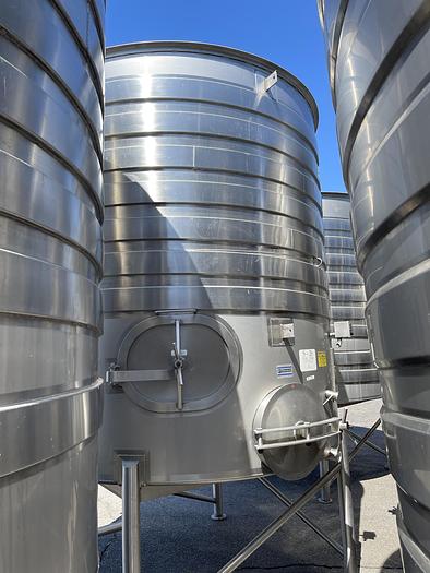 Used 2,626 Gallon Stainless Steel Jacketed White Wine Tanks