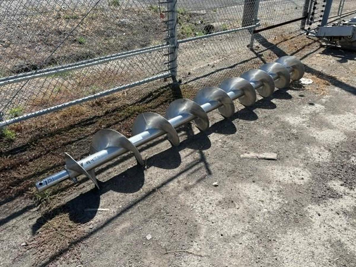 Used 12' Long x 16" Diameter Stainless Steel Auger Screw