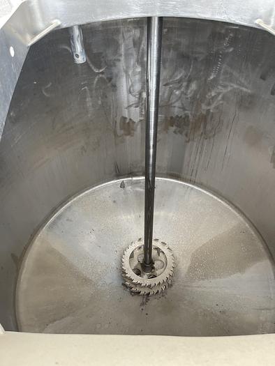 Used Crepaco 800 Gallon Vertical Stainless Steel Mix Tank with Dual Cowles Sawblades Agitation