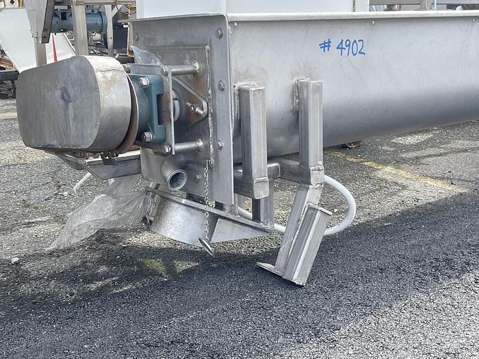Used 21' Long x 14" Diameter Auger Screw Conveyor