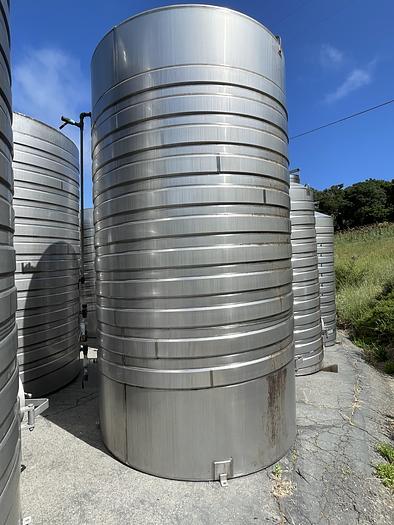 Used 3,275 Gallon Stainless Steel Jacketed White Wine Tanks