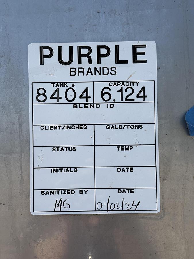 Used 6,124 Gallon Vertical Stainless Steel Jacketed Wine Tanks