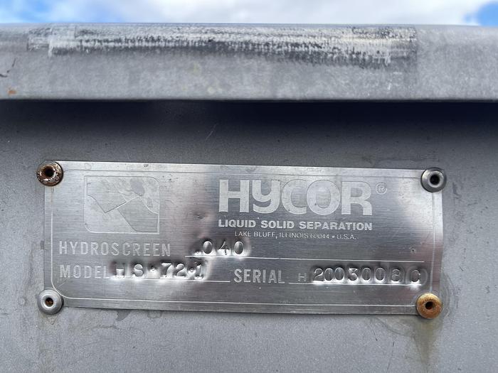 Used HYCOR 60" x 72" x 72"Stainless Steel Wastewater Stationary Screen