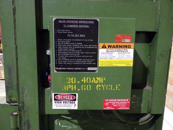 Used Philadelphia TramRail Vertical Baler