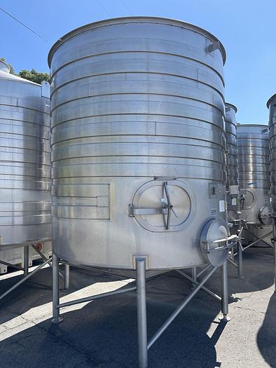 Used 2,626 Gallon Stainless Steel Jacketed White Wine Tanks