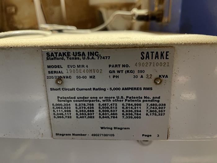 Used Satake Evo MIR 4 Optical Sorter