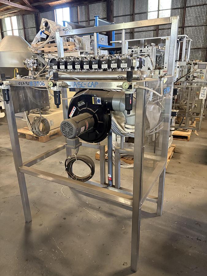 Used Epak 18 Station Stainless Steel Inline Bottle Air Rinser / Cleaner