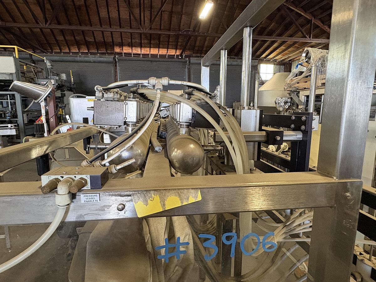 Used Epak 18 Station Stainless Steel Inline Bottle Air Rinser / Cleaner