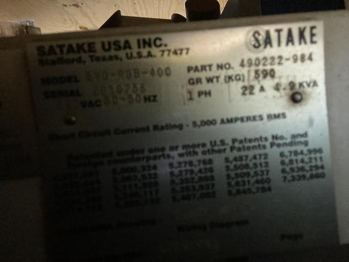 Used Satake Evo ROB 400 Optical Sorter