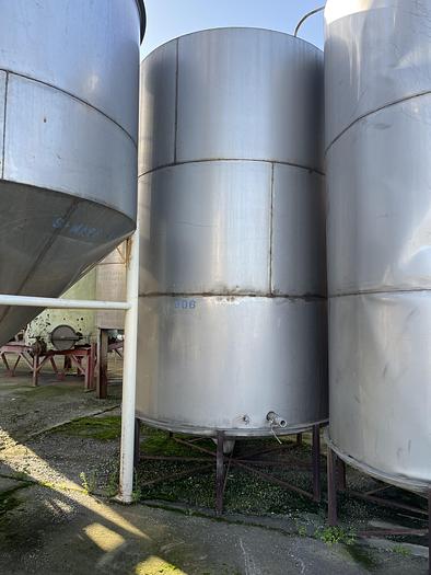 Used 4,400 Gallon Vertical Stainless Steel Storage Tanks