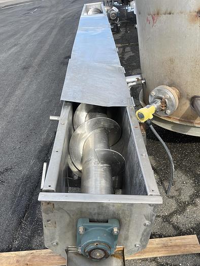 Used 21' Long x 14" Diameter Auger Screw Conveyor