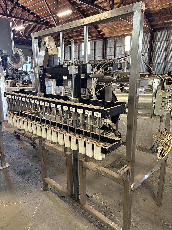 Used Epak 18 Station Stainless Steel Inline Bottle Air Rinser / Cleaner