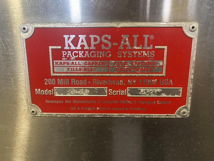 Used Kaps-All Model AU60 Stainless Steel Bottle Orientor