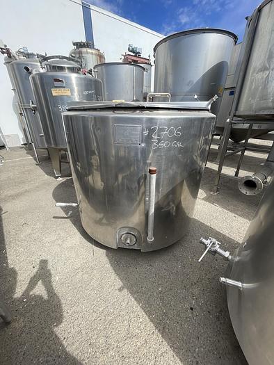 Used CE Howard 350 Gallon Vertical Jacketed Mix Tank