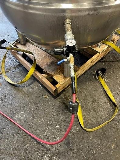Used Groen 300 Gallon Type 316 Stainless Steel Jacketed Steam Mix Kettle with Scrape Surface Agitation