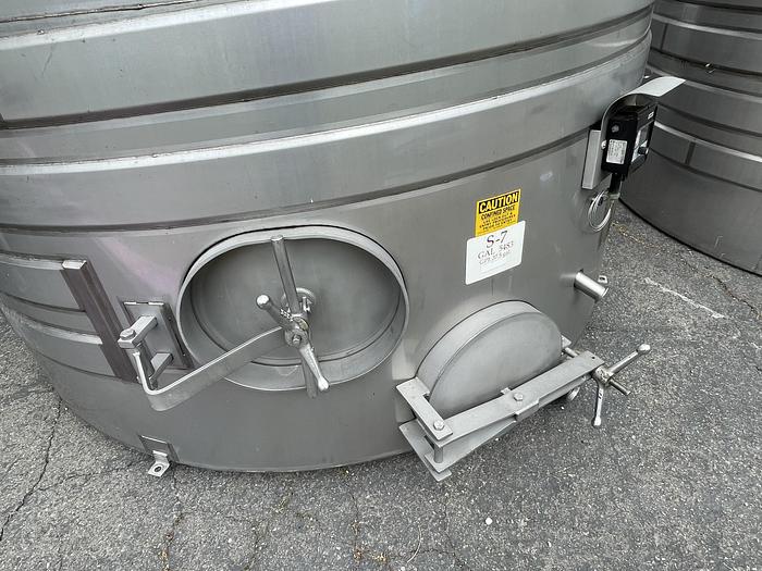 Used 5,483 Gallon Stainless Steel Jacketed White Wine Tanks