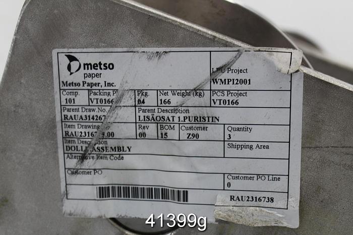 Used Metso Paper Dolley Assembly For Crane, 3 Dolleys #41399