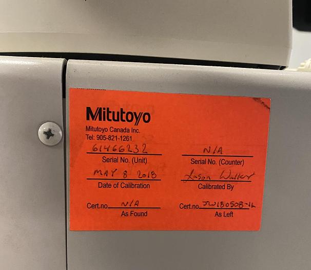Used 2017 Mitutoyo QUICK VISION ACTIVE 404 CMM