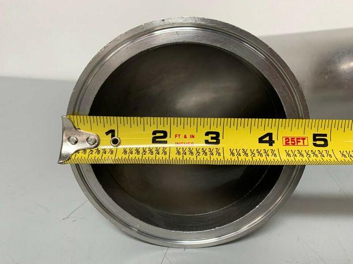 Used Stainless Steel 90 Degree Reducer w/ Sanitary Fittings 4.5" to 6.5"