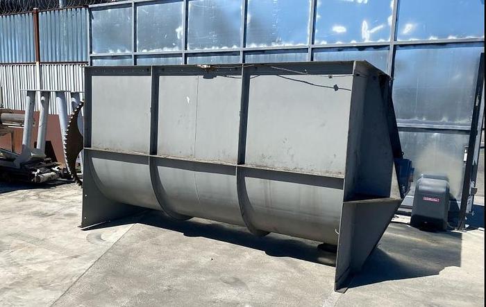 Used Mixer, Ribbon, 210 Cubic Feet, Stainless Steel, 30 HP, Double Ribbon #S744804