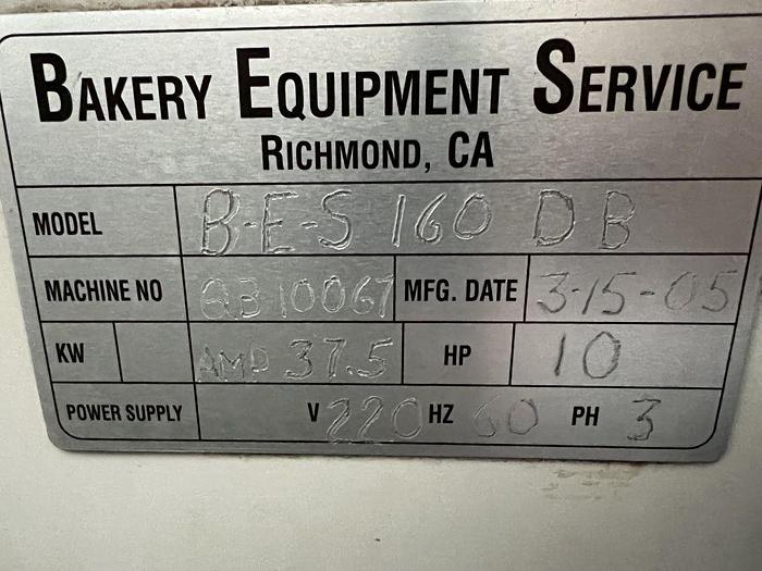 Used Mixer, Dough, Spiral, Bakery Equipment Service, Model BES-160-DB #S744801