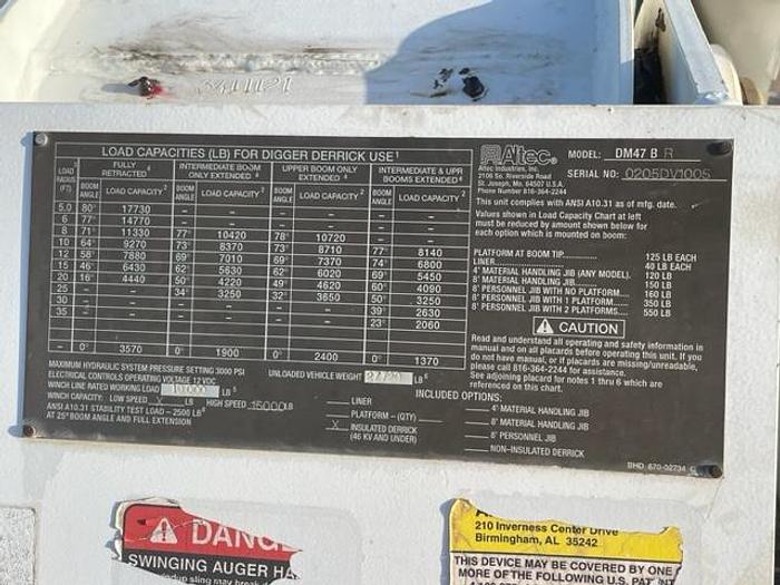 Used 2005 CHEVROLET TRUCK / ALTEC AUGER AND LIFT TRUCK