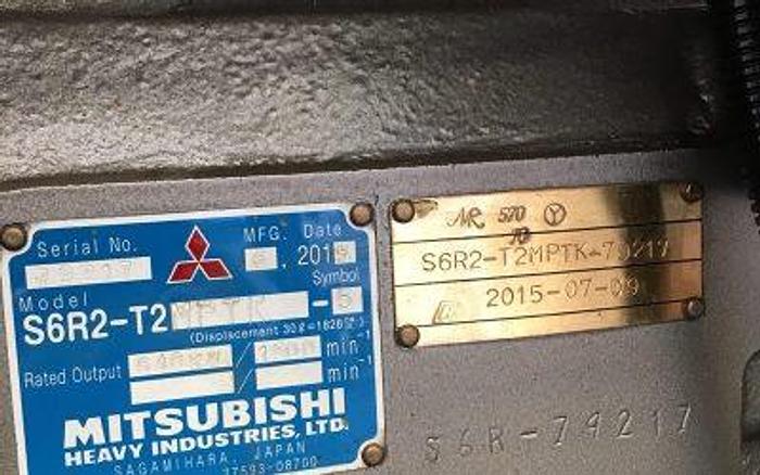 2015 Mitsubishi S6R2-T2 MPTK engine with ABB Alternator
