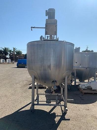 Used JC PARDO 500 GAL. DIRECT STEAM KETTLE w/ AGITATION (#779).