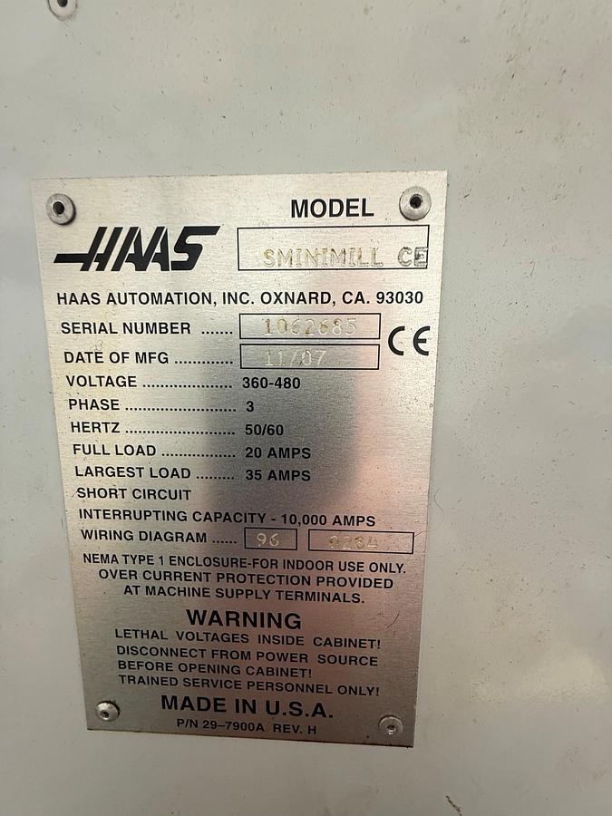 Used Haas Super Mini Mill
