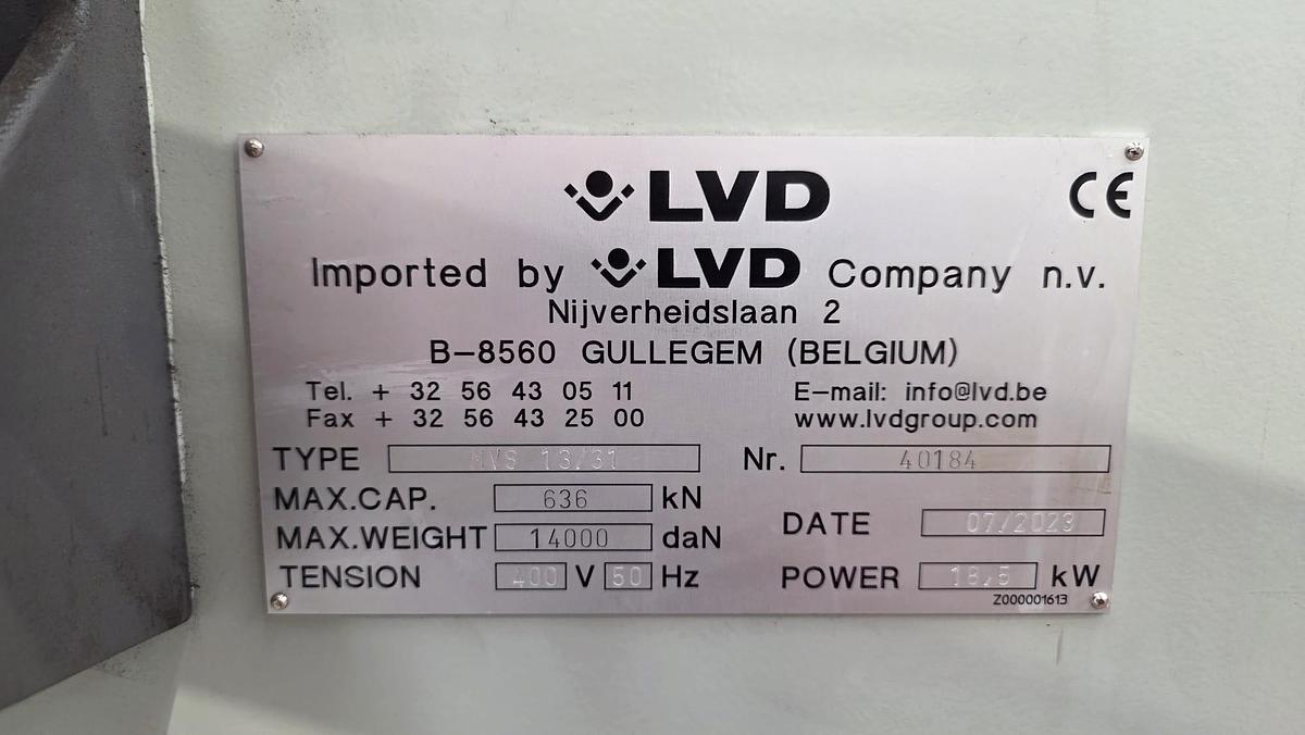 Used LVD MSV 13/31 Hydraulic Shear