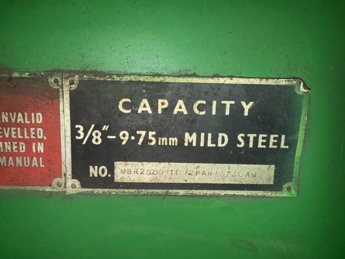 Used Morgan MBR 2500/10 Power Bending Rolls