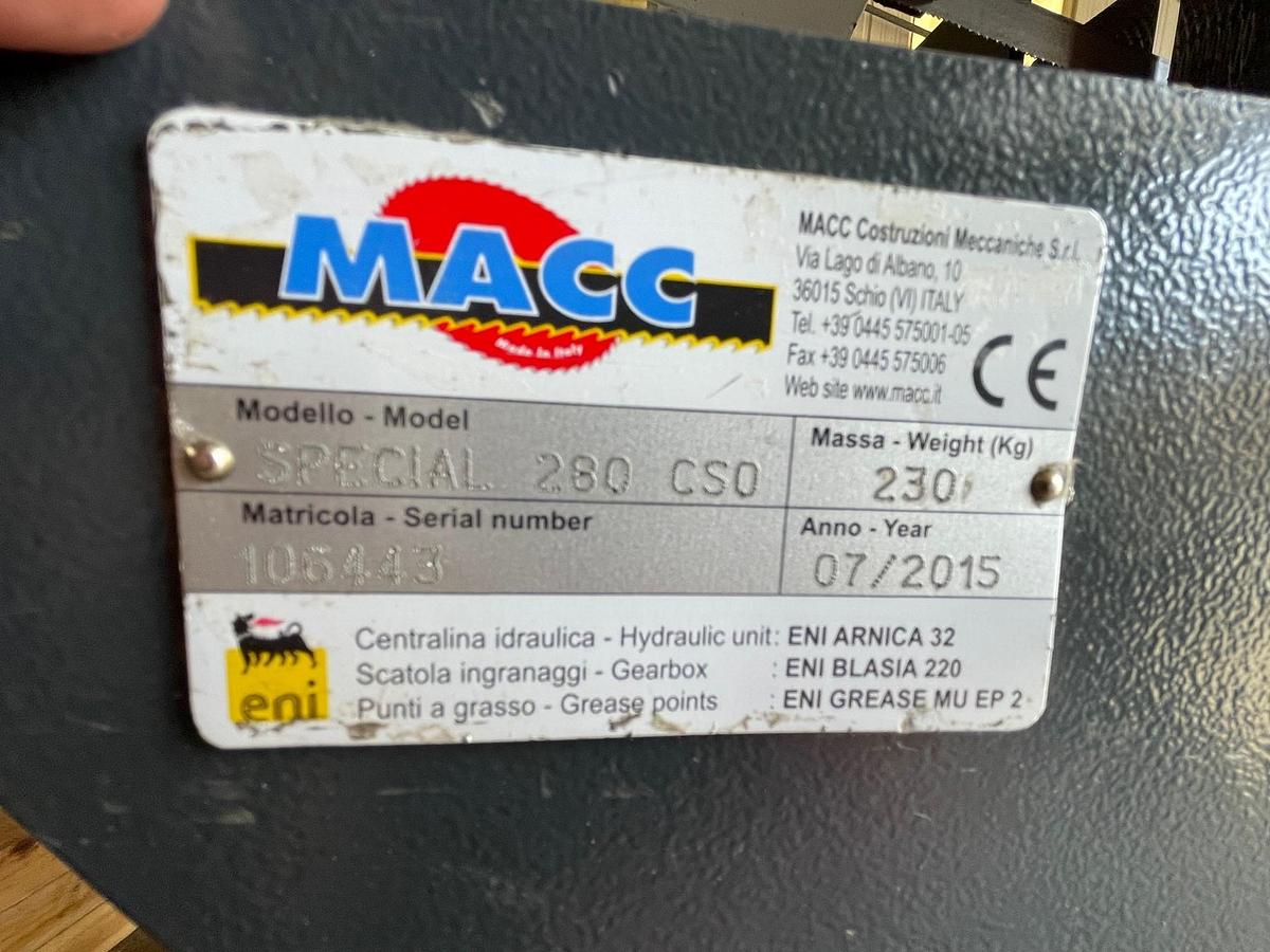 Used Macc Special 280CSO Horizontal Mitre Bandsaw