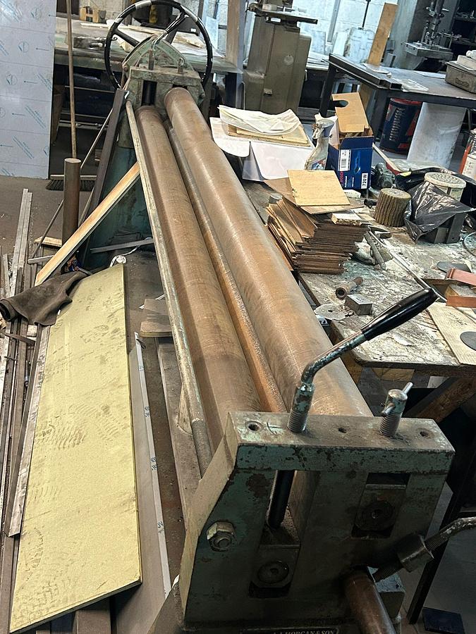 Used A J Morgan Manual Geared Pinch Bending Rolls