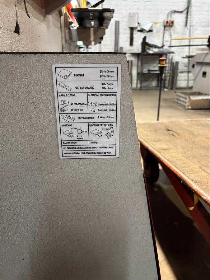 Used Morgan Rushworth HST125 NC Hydraulic Punch / Steelworker