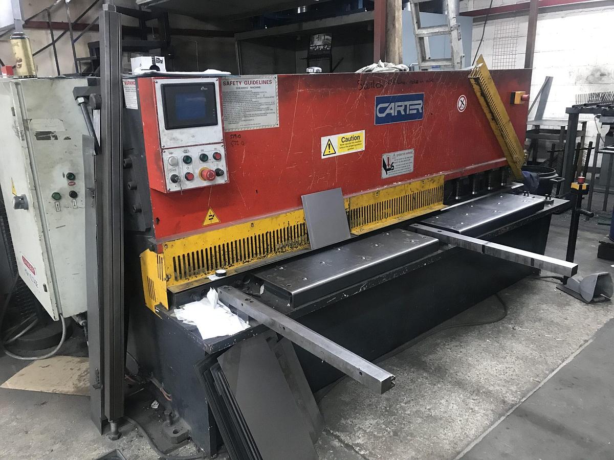 Used Carter 2.5m x 4mm Hydraulic Shear