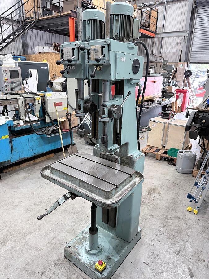 Used Pollard 130A/2 2 Spindle Bank of Drills