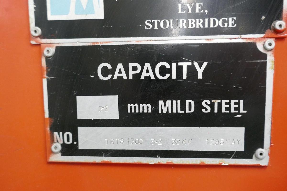 Used Morgan Rushworth TRTS 1300/3.2 Initial Pinch Bending Rolls