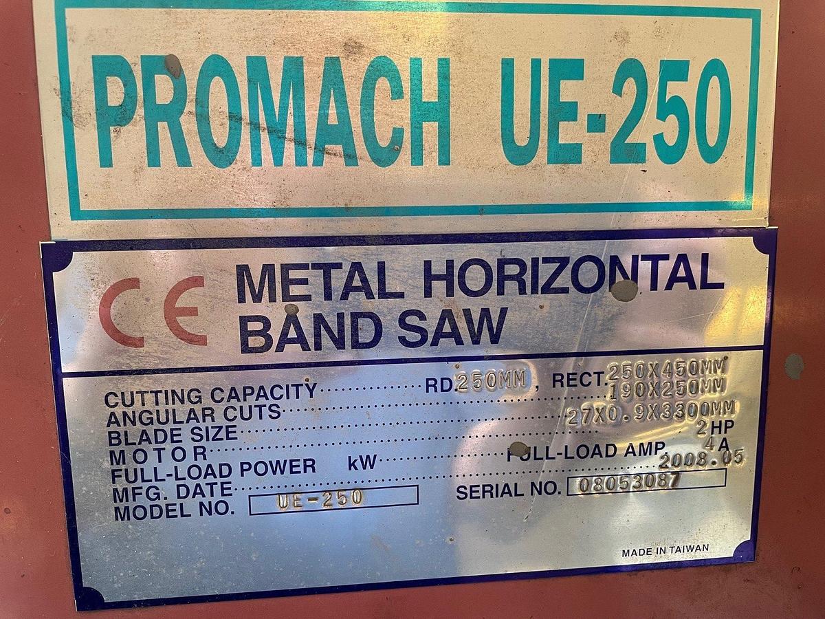 Used Promach UE 250 Horizontal Bandsaw