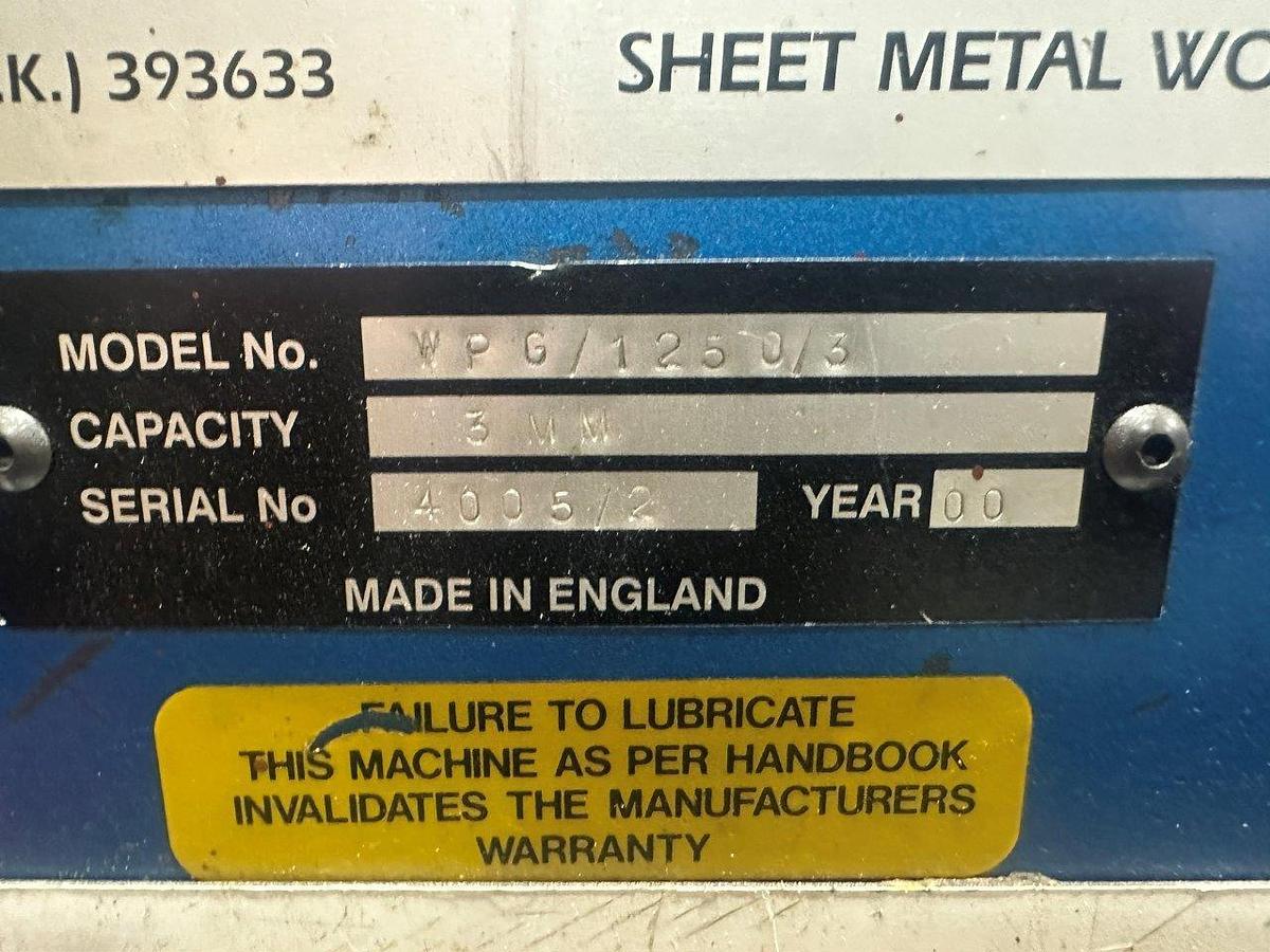 Used Walton WPG/1250/3 Mechanical Shear