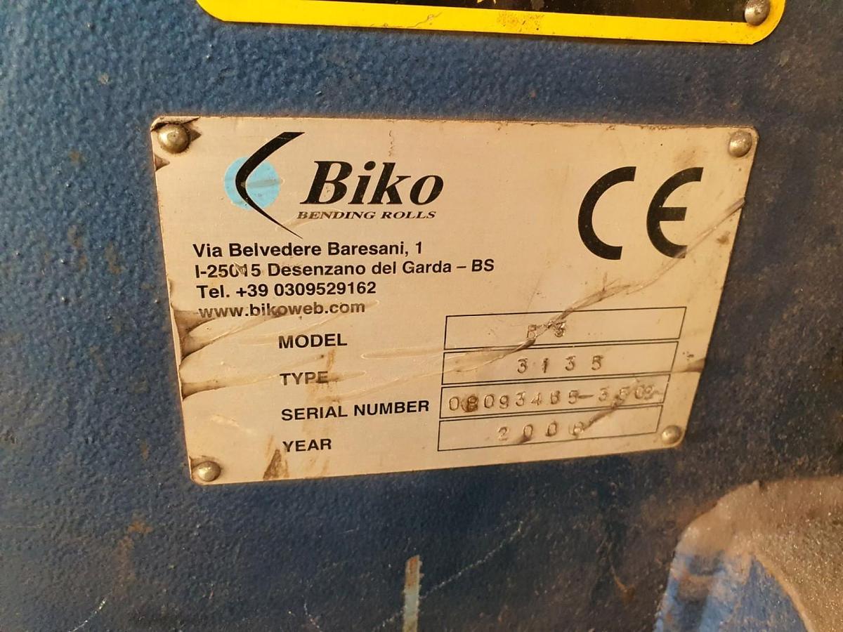 Used Biko B3 3135 Double Pinch Bending Rolls