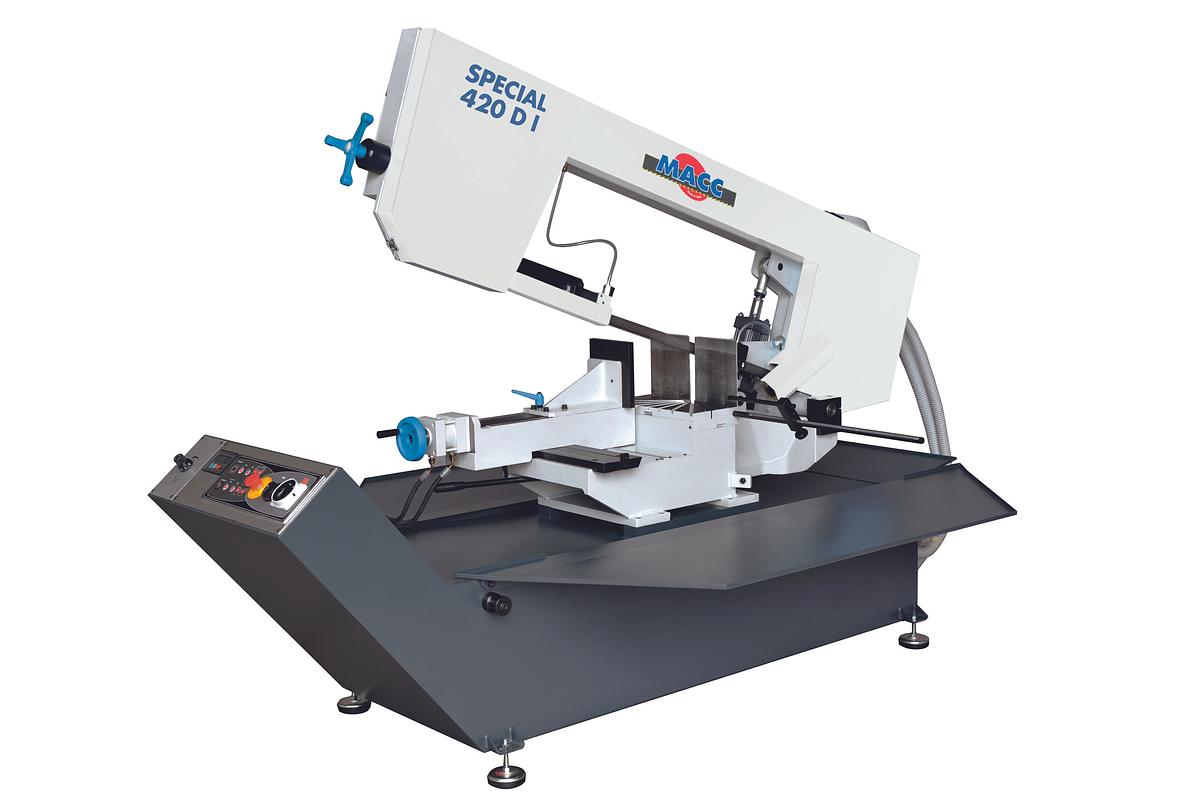 Used MACC 420 DI Horizontal Semi-Automatic Double Mitre Bandsaw