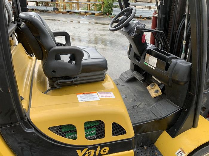 Used 12,000 POUND GLC120VXPRS YALE MODEL W/ 72" BOLZONI ROLL CLAMP MFG. 2013 1,800 HOURS
