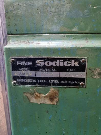 Used Sodick A500 Flushing type Year 1988 EDM Wire Cut Machine