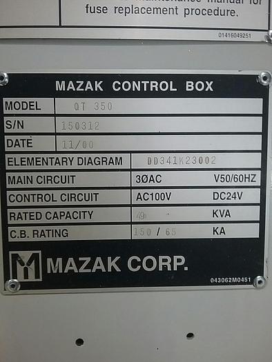 Used 2000 MAZAK QUICK TURN 350 CNC Turning Center