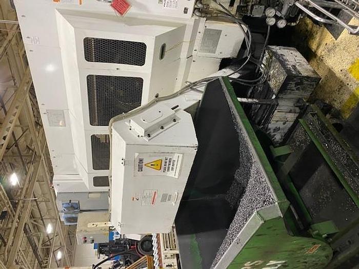 Used FUJI TNW 3500 TR TWIN SPINDLE TWIN TURRET CNC LATHES WITH GANTRY