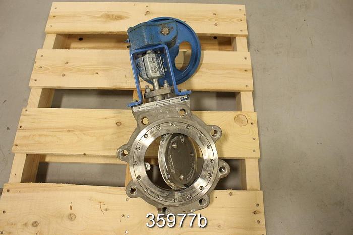 Used Neles Jamesbury 6 815L TT 3600TT 6" Hand Operated Butterfly Valve #35977