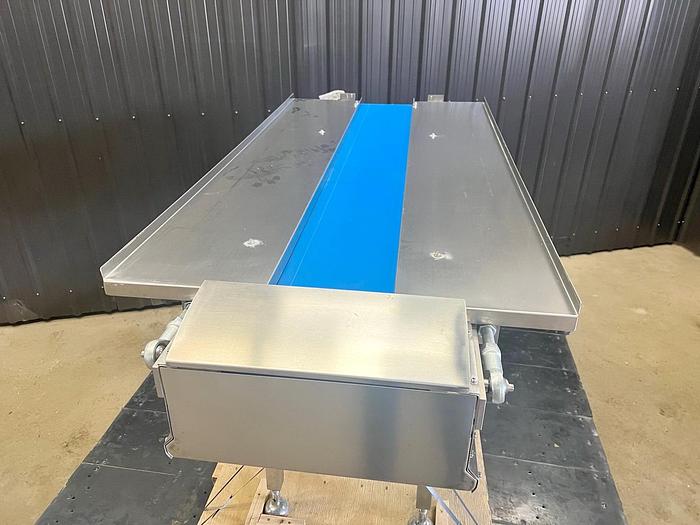Used USED BELT CONVEYOR, 9" WIDE X 68" LONG, STAINLESS STEEL