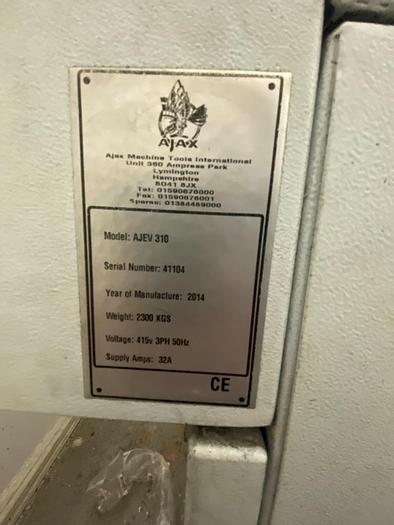 Used 2014 Ajax Evolution Ajev 310 CNC Lathe