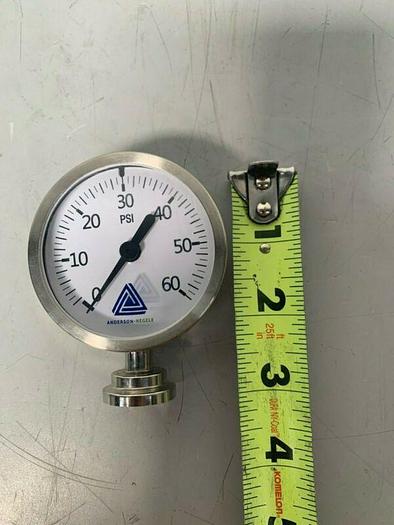 Used Anderson-Negele EK06901100211 Pharmaceutical Series Pressure Gauge 0-60 PSI